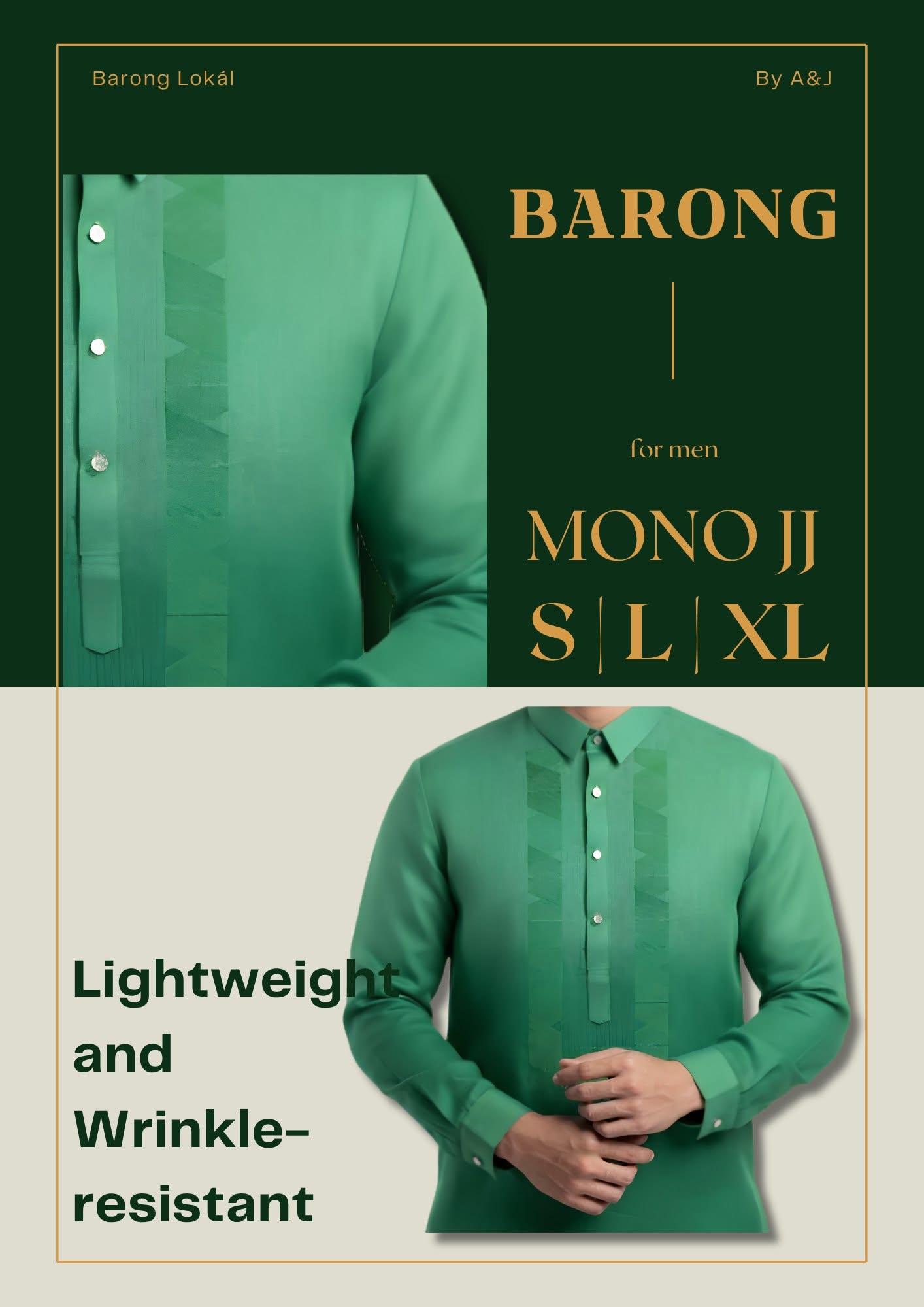 Mono JJ Green Barong